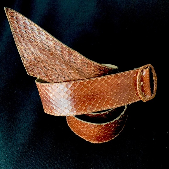 Genuine Snake Skin Sash Belt - Picture 1 of 3